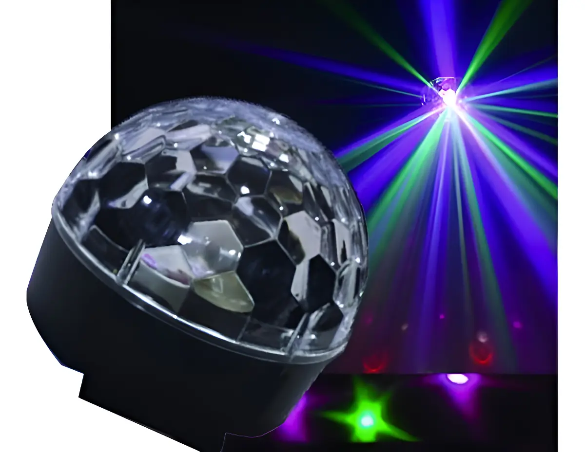 D_NQ_NP_2X_641846-MLA93083869530_092025-F Media Esfera Led Audioritmica Efecto 6 Leds X 1w. Rgbwap Dj - Imagen 1
