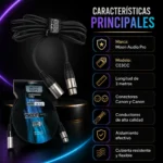 Cable De Micrófono Canon-canon 3 M Moon Audio Pro Ce3cc - Imagen 3