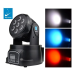 Mini Cabezal Móvil Led Lm70s Big Dipper 7x8w. Luces Dj Auto Audio - Imagen 3