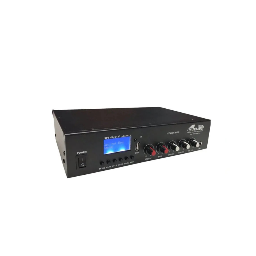 Diseño sin título Amplificador Gbr Power 6000 80w Mp3 Bluetooth 4/8ohms - Imagen 1