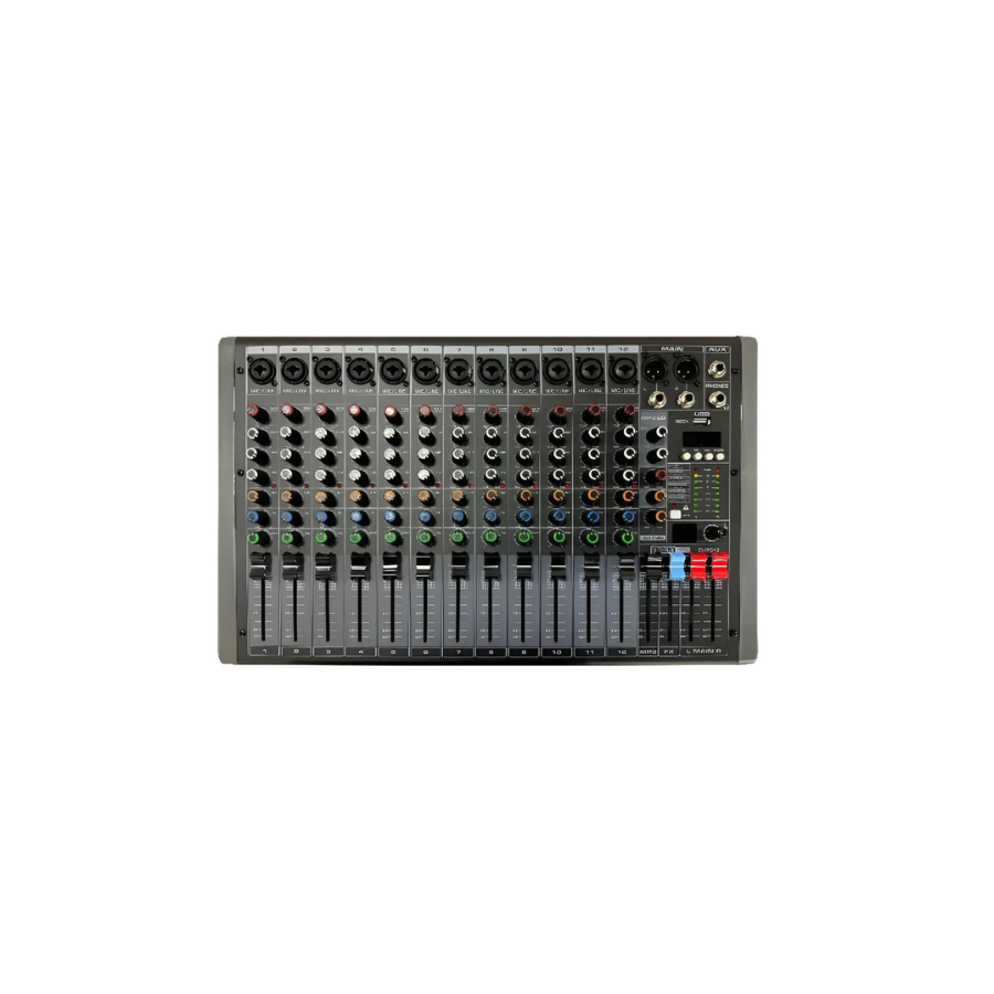 Diseño sin título (2) Moon Euro12 Mixer Consola De Sonido 12 Canales Usb Bt. - Imagen 1