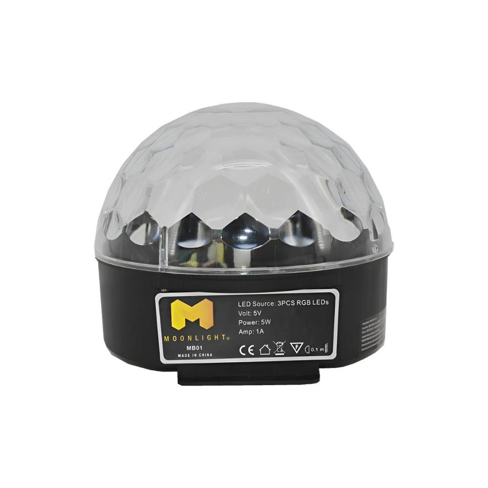 Diseño sin título (3) Media Esfera Led Original Moon Pro Mb01 Rgb Audioritmico - Imagen 1