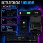 Moon Honey502 Micrófono Inalámbrico De Vincha Solapa - Imagen 4