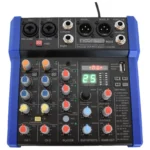 Mixer Moon Mx4 Consola Sonido 4 Ch 99 Efectos Bt Mp3 Usb Eq