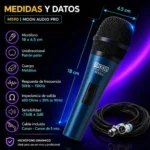 Microfono De Mano Moon M590 Dinamico Con Cable 5 Metros - Imagen 5