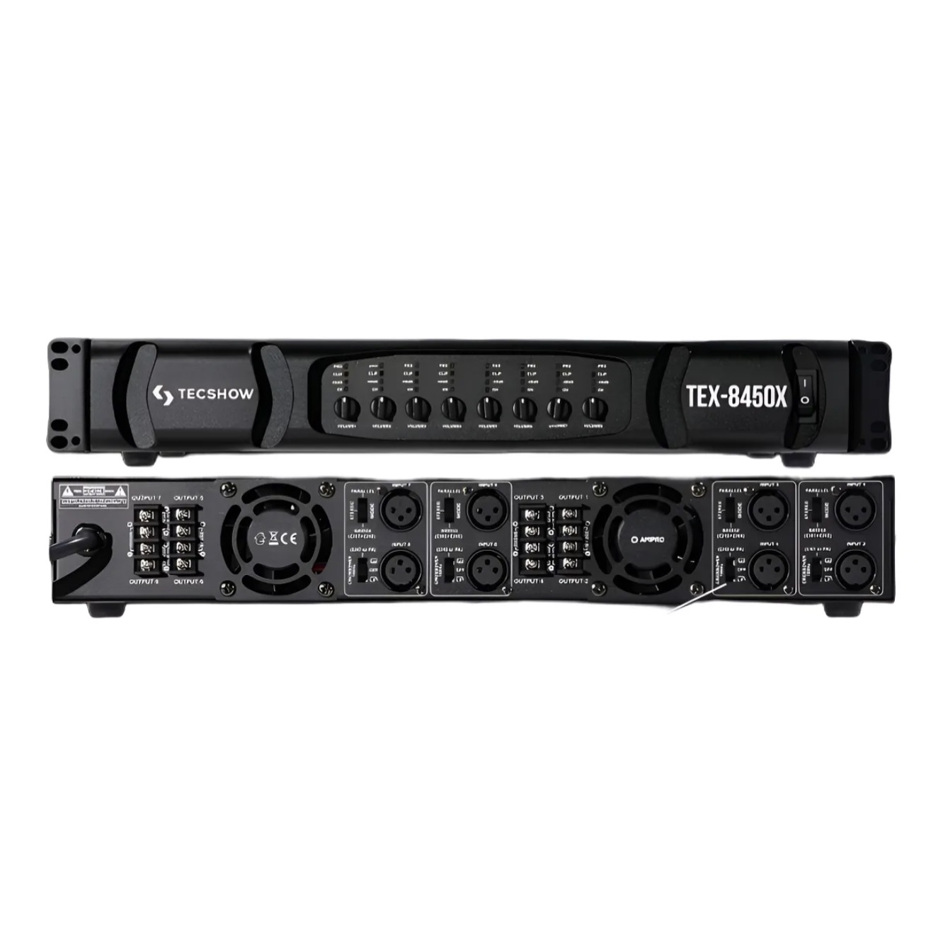TEX 8450X Amplificador De Potencia Digital TecShow Tex 8450x 8 Canales 3600 W. - Imagen 1